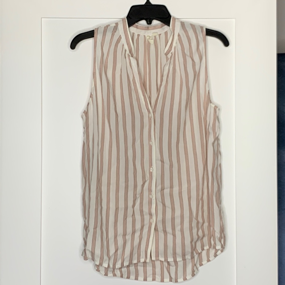 TREASURE & BOND SLEEVELESS STRIPED BLOUSE